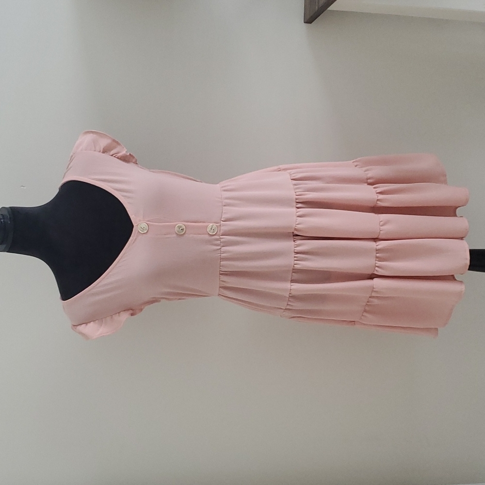 Georgia Tier Peach Dress